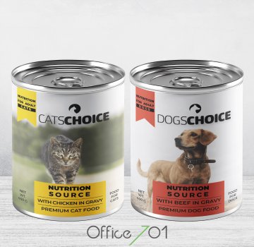 Office701 | CatsChoice-DogsChoice Konserve Mama Ambalaj Tasarımı