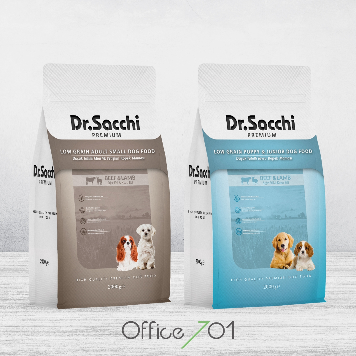 Office701 | Dr. Sacchi Pet Food | Package Design