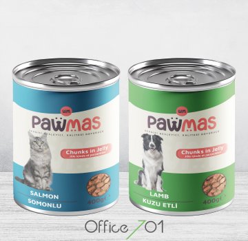 Office701 | Pawmas Canned Pet Food Packaging Design