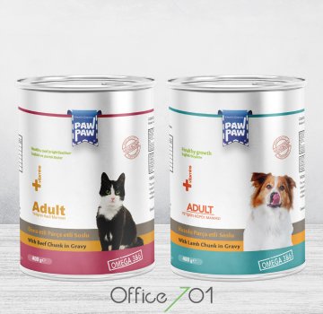 Office701 | Pawpaw Canned Pet Food Packaging Design