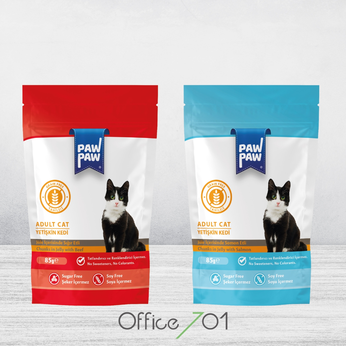 Office701 | Pawpaw Pouch Wet Pet Food Packaging Design