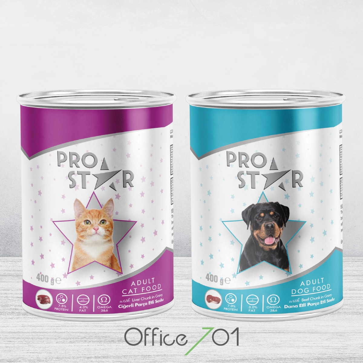 Office701 | Prostar Canned Pet Food Packaging Design