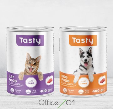 Office701 | Tasty Canned PEt Food Packaging Design