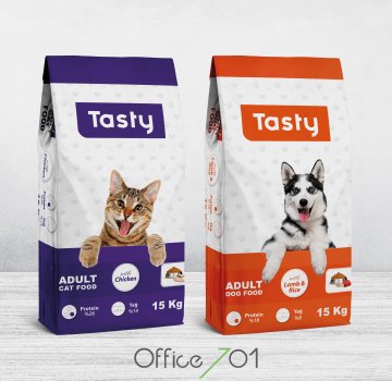 Office701 | Tasty | Dog Food Package Design