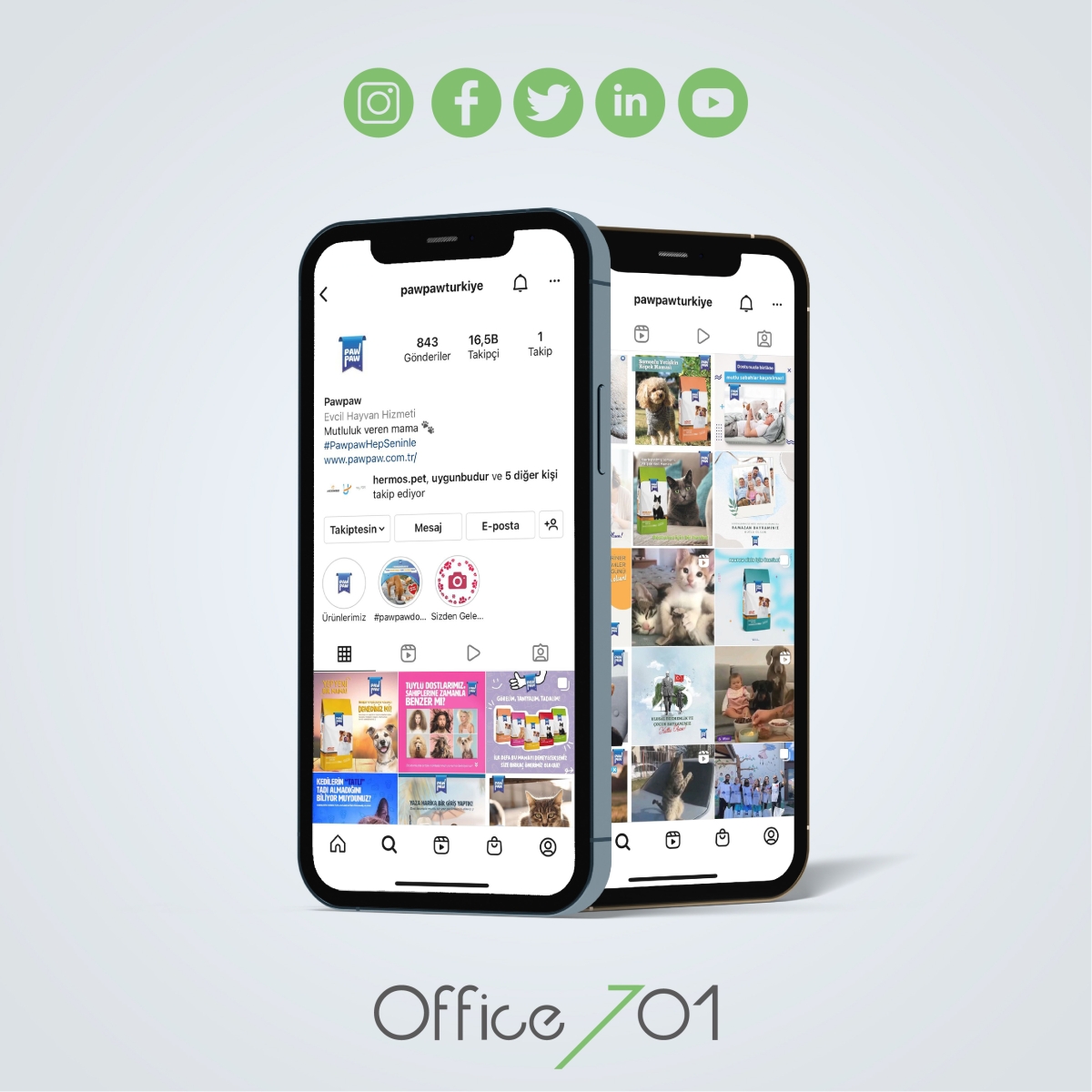 Office701 | Pawpaw Sosyal Medya Yönetimi
