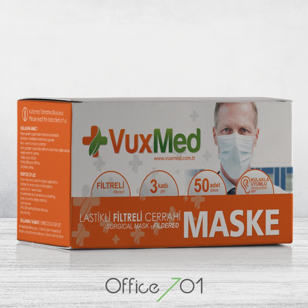 Office701 | Vuxmed Maske Ambalaj Tasarımı