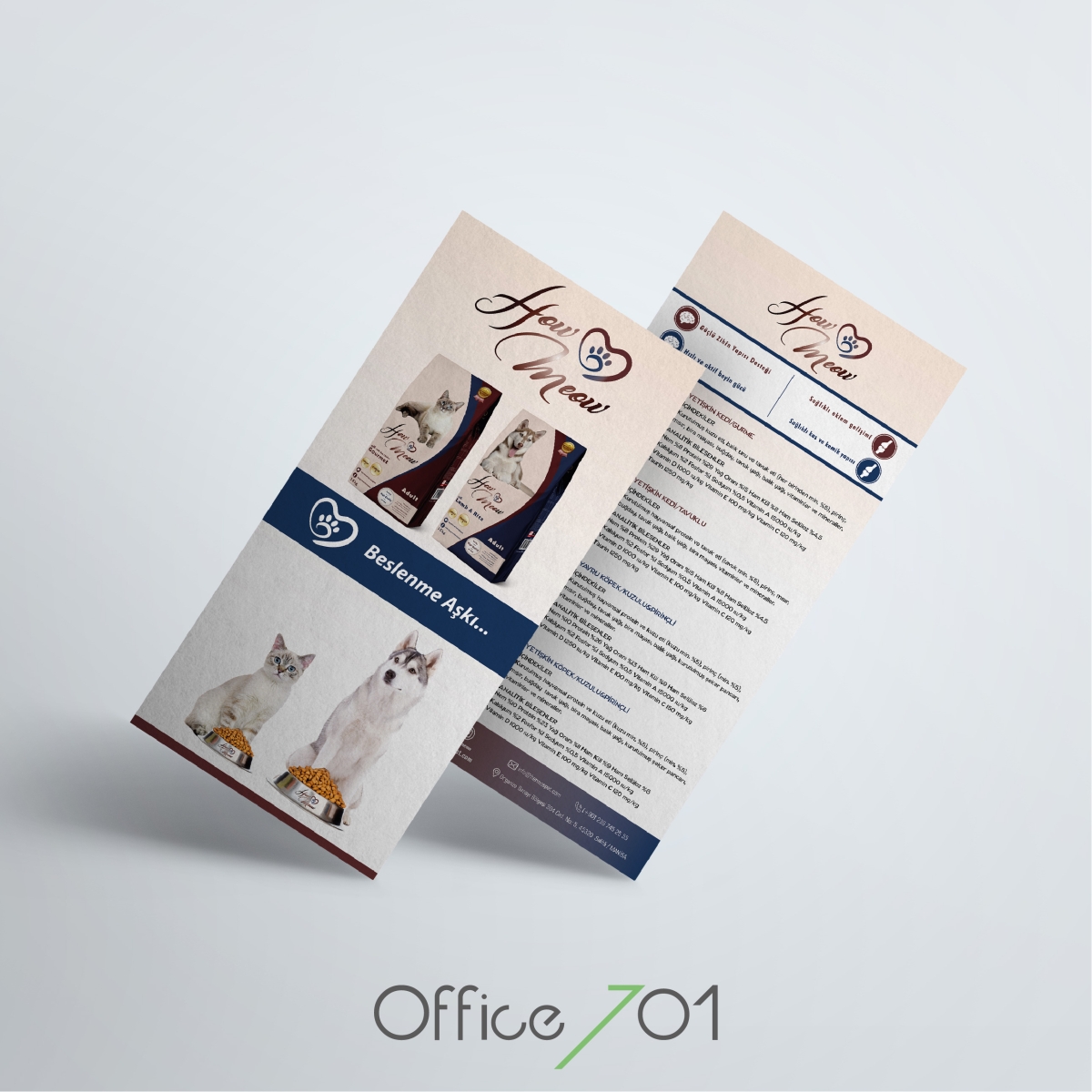 Office701 | HowMeow Broşür Tasarımı
