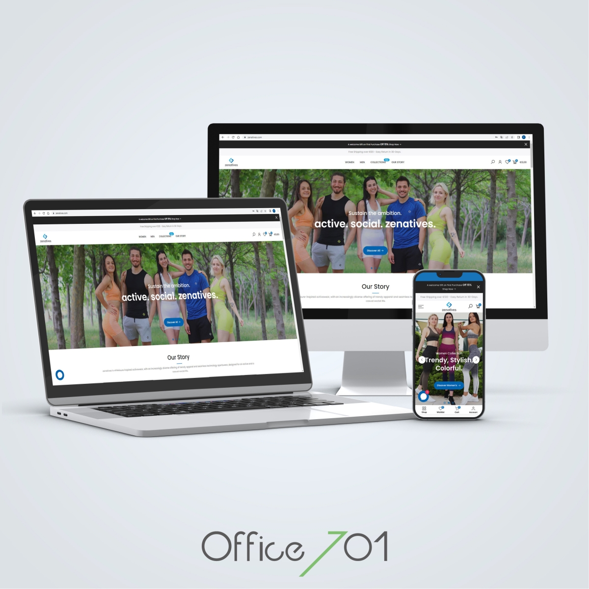 Office701 | Zenatives | Shopify E-Commerce Website Design